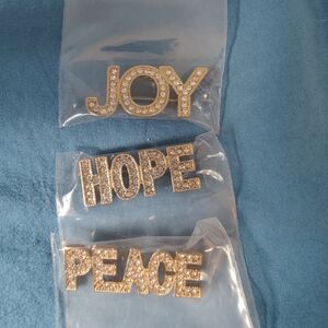 New In Bag, Off Park collection Joy Hope peace Pins